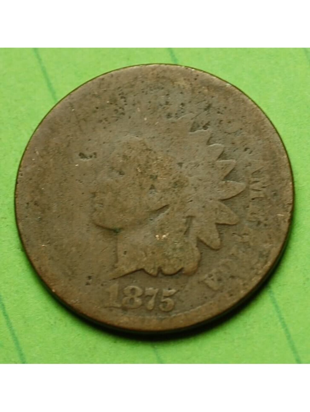 W835 1875 Indian Head Cent Penny 1c - Check Out Our Store 💰💰KEY DATE💰💰